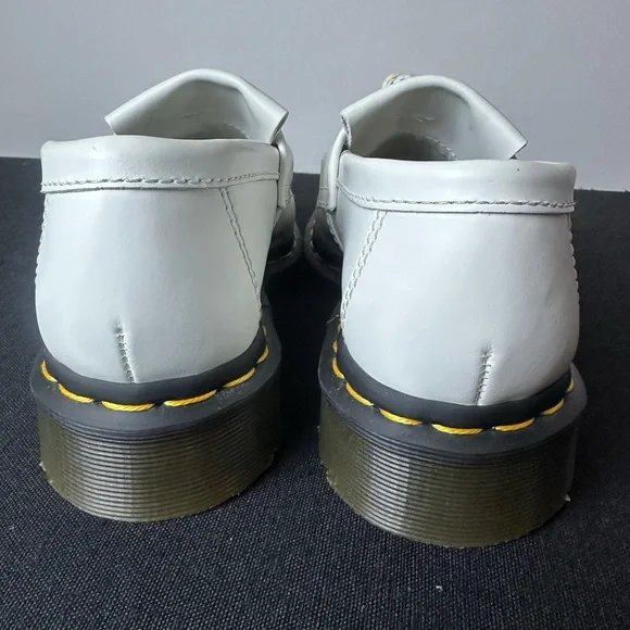 ❗️NEW Dr. Martens AirWair ADRIAN YELLOW STITCH LEATHER TASSEL LOAFERS Size 5 - Picture 7 of 15